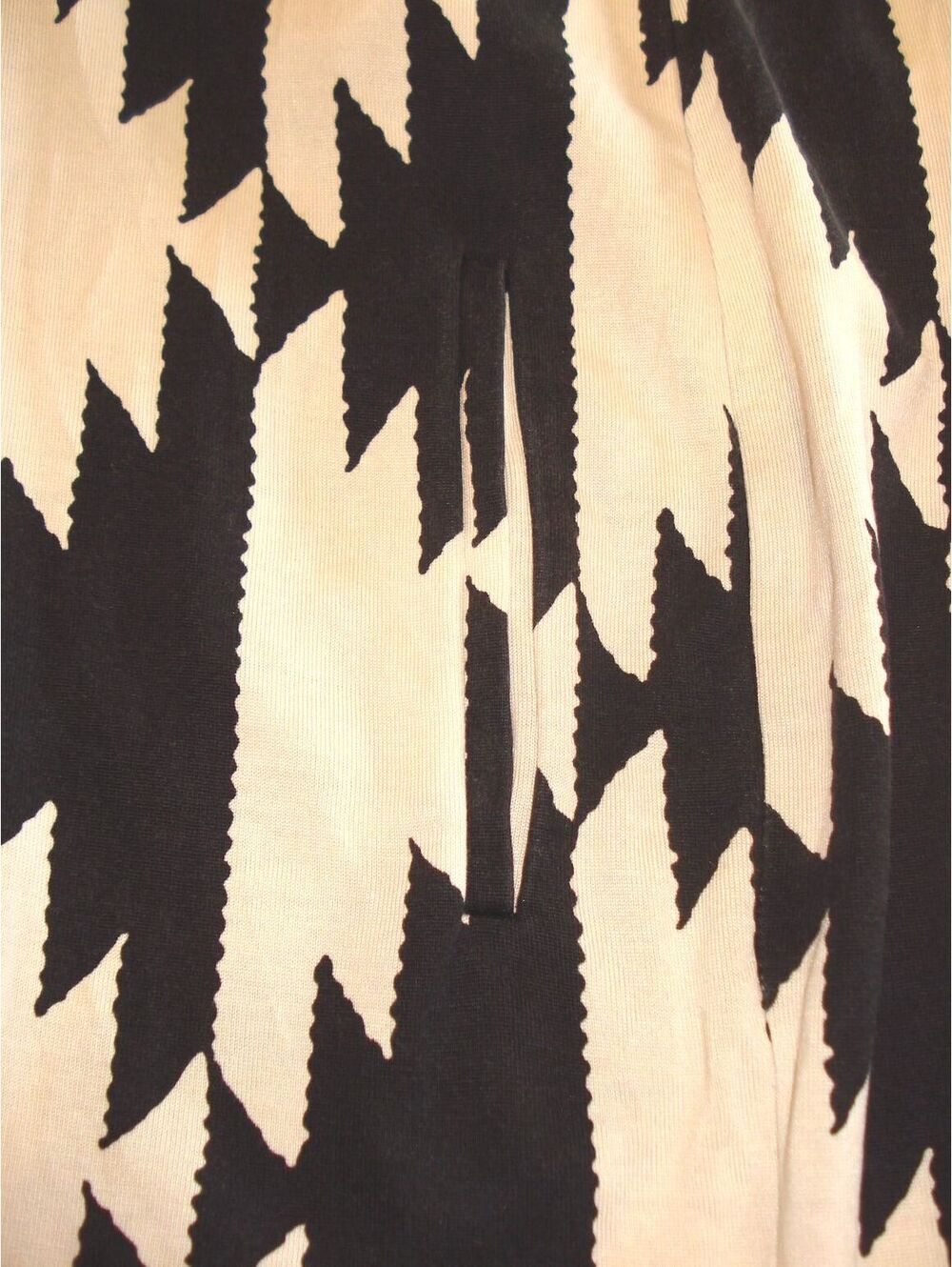 Diane Von Furstenberg / DVF Golda Silk Shirt Dress Geometric Black White Print - Picture 9 of 10